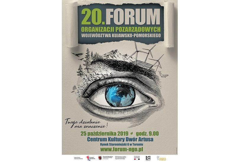Zaproszenie do udziału w XX Forum Organizacji Pozarządowych Województwa Kujawsko-Pomorskiego