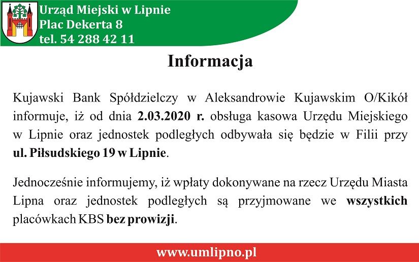 Informacja dla mieszkańców