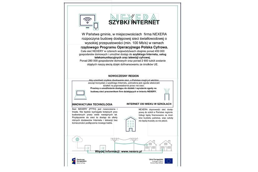 Szybki internet w ramach rządowego Programu Operacyjnego Polska Cyfrowa