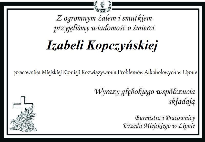 Z głębokim żalem zawiadamiamy...