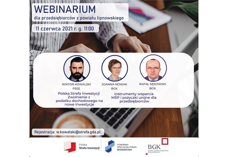 Zaproszenie na webinarium dla przedsiębiorców z powiatu lipnowskiego