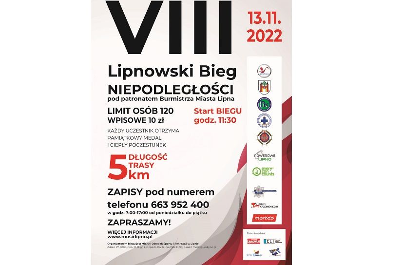 VIII Lipnowski Bieg Niepodległości 
