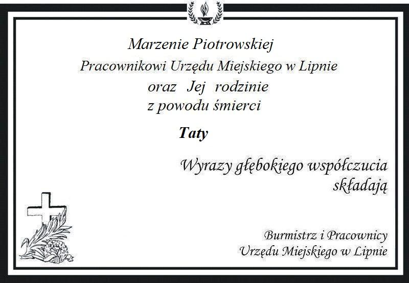 Z głębokim żalem zawiadamiamy...