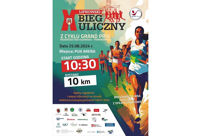X Lipnowski Bieg Uliczny z cyklu Grand-Prix Woj. Kujawsko- Pomorskiego - zapisy
