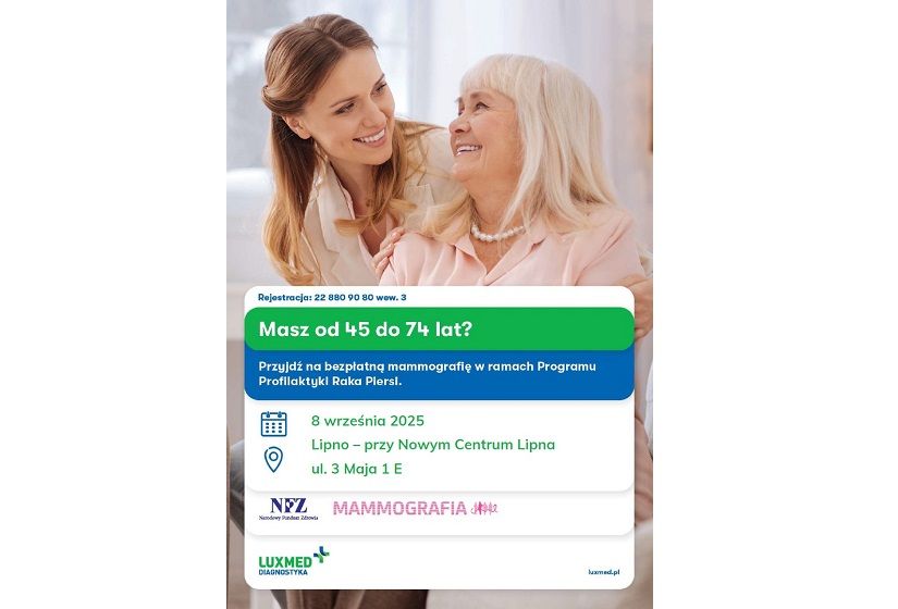 Bezpłatne badania mammograficzne w mobilnej pracowni mammograficznej LUX MED