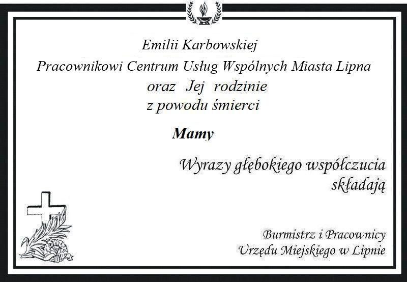Z głębokim żalem zawiadamiamy...
