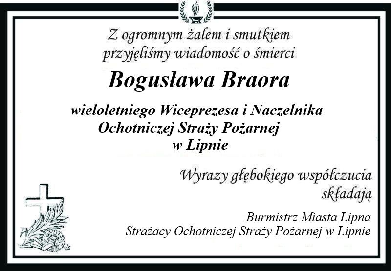 Z głębokim żalem zawiadamiamy...