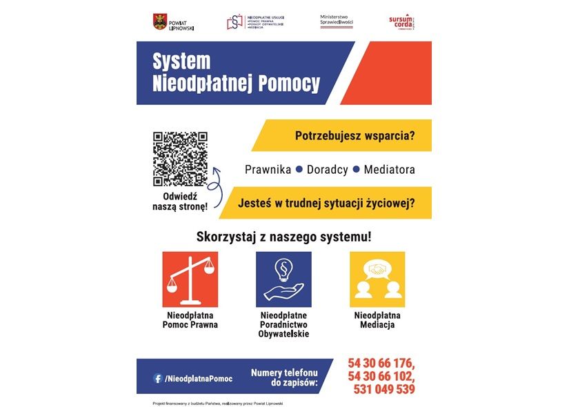 Nieodpłatna pomoc prawna, poradnictwo obywatelskie, mediacja oraz edukacja prawna - Stowarzyszenie Sursum Corda