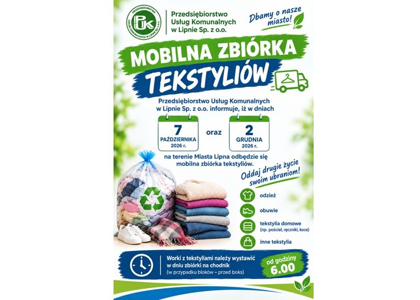 Mobilna zbiórka tekstyliów