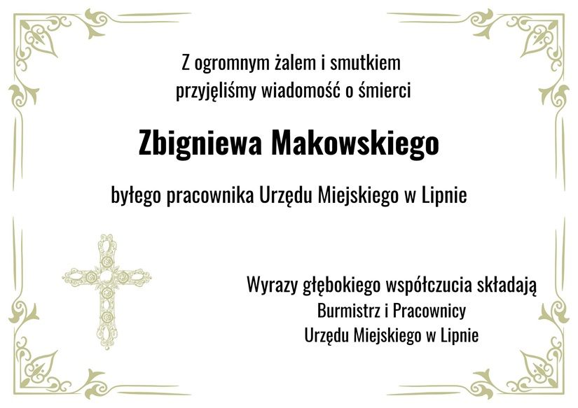 Z głębokim żalem zawiadamiamy...