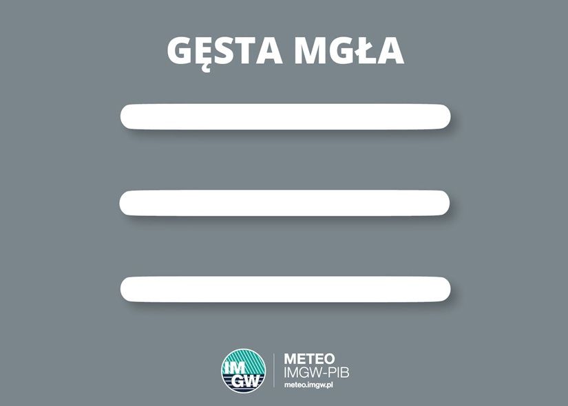 Ostrzeżenia meteorologiczne: Gęsta mgła