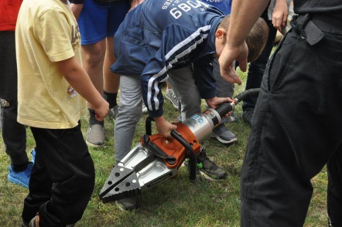 Zdj. nr. 56. Wizyta w Komendzie Państwowej Straży Pożarnej i Komendzie Powiatowej Policji