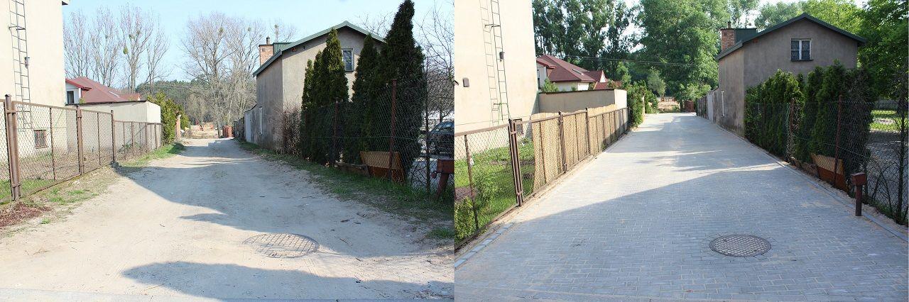 Odcinek drogi łączącej park z ul. Ogrodową