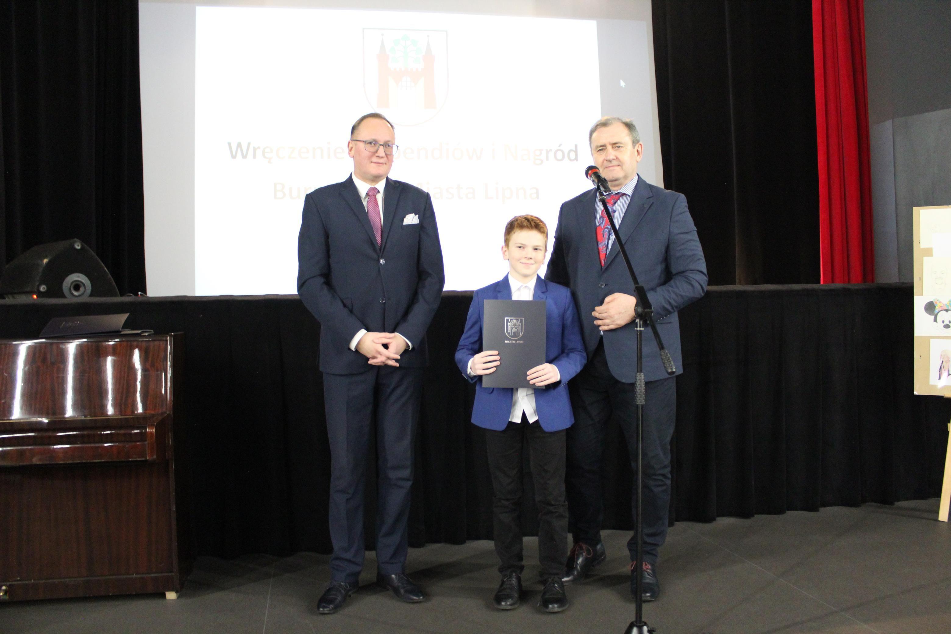 Zdj. nr. 22. Wręczenie Stypendiów i Nagród Burmistrza Miasta Lipna - 18 grudnia 2024 r.