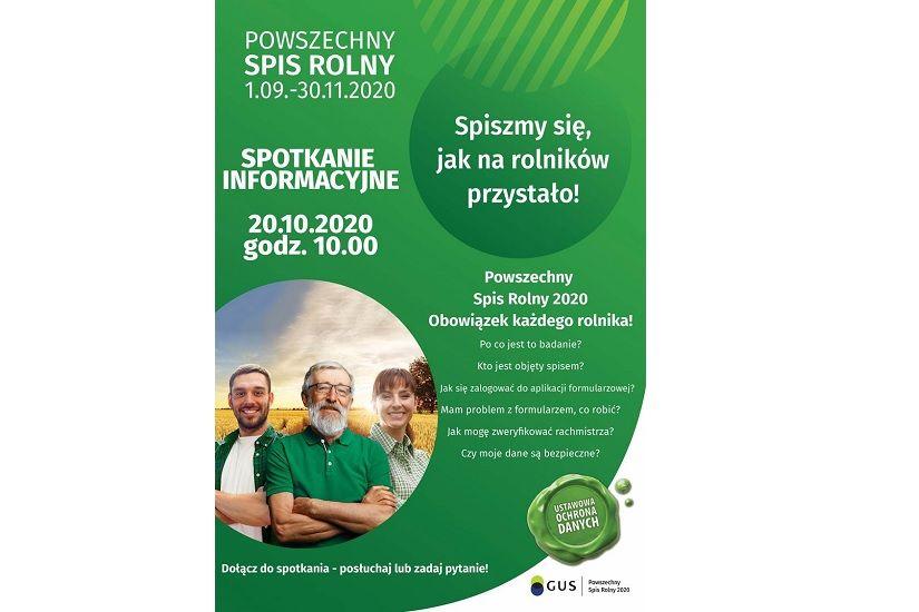 Powszechny Spis Rolny 2020 - spotkanie informacyjne (online)