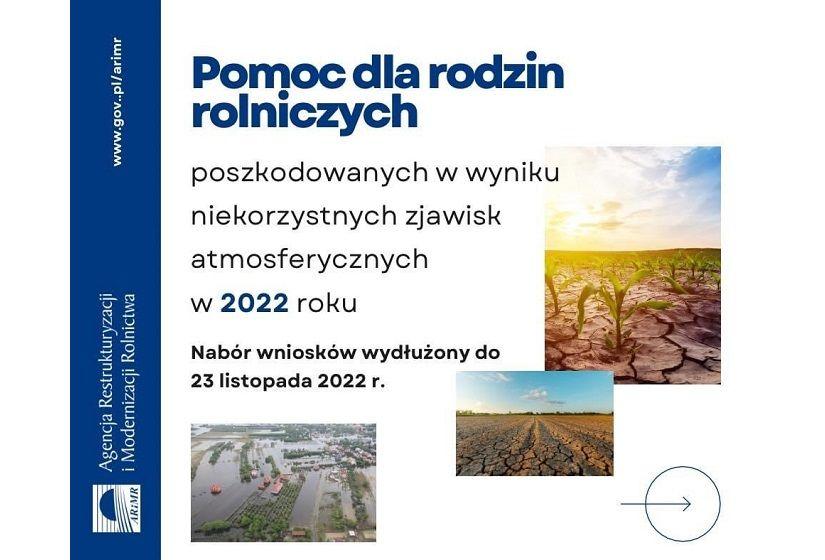 Pomoc dla rodzin rolniczych - zmiana w programie oraz wydłużenie terminu składania wniosków