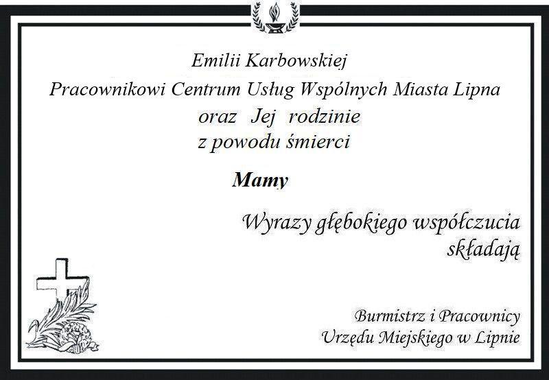 Z głębokim żalem zawiadamiamy...