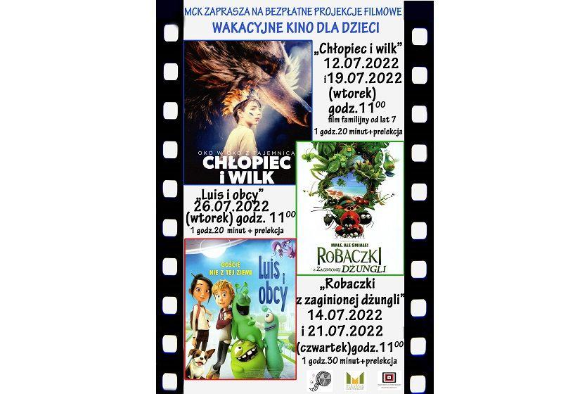 MCK zaprasza na bezpłatne projekcje filmowe z prelekcjami: wakacyjne kino dla dzieci