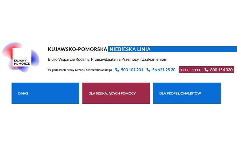 Kujawsko-Pomorska Niebieska Linia Telefon dla Osób Doznających Przemocy Domowej