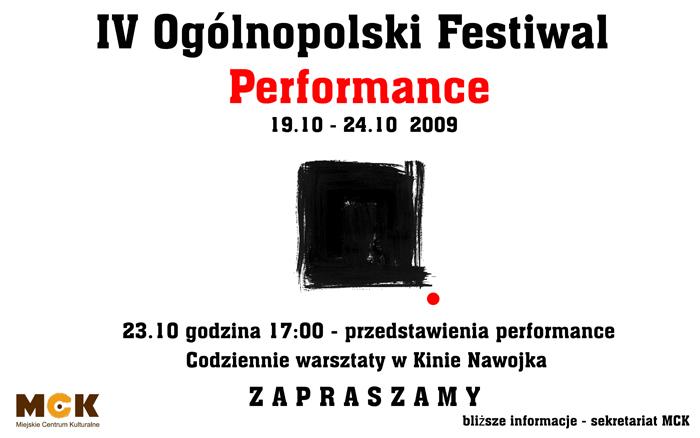 IV Ogólnopolski Festiwal Performance 