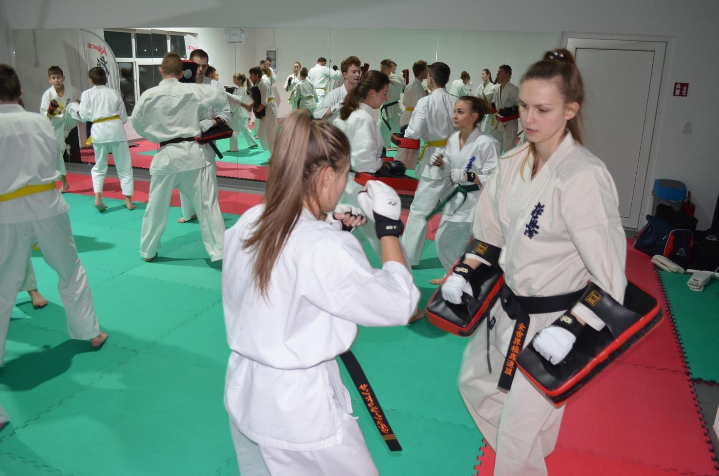 Trening zawodników klubów Kyokushin Karate - kliknięcie spowoduje powiększenie obrazka