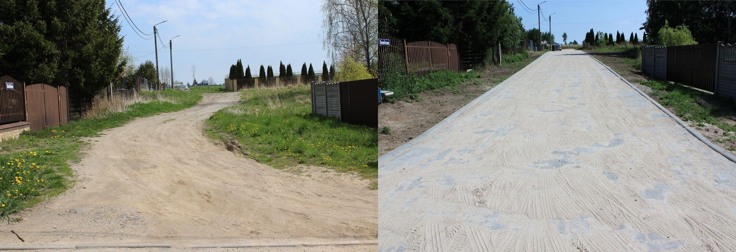 ul. Granitowa w Lipnie - stan przed i po remoncie