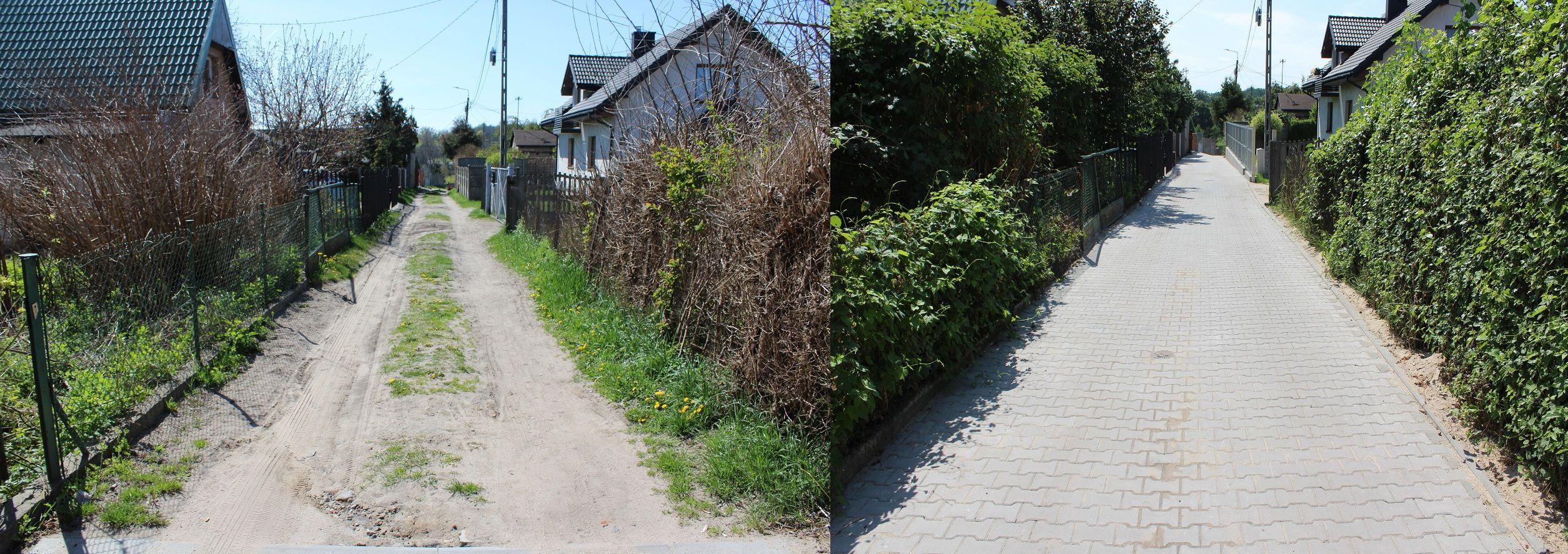 ul. Wapienna Góra w Lipnie - stan przed i po remoncie