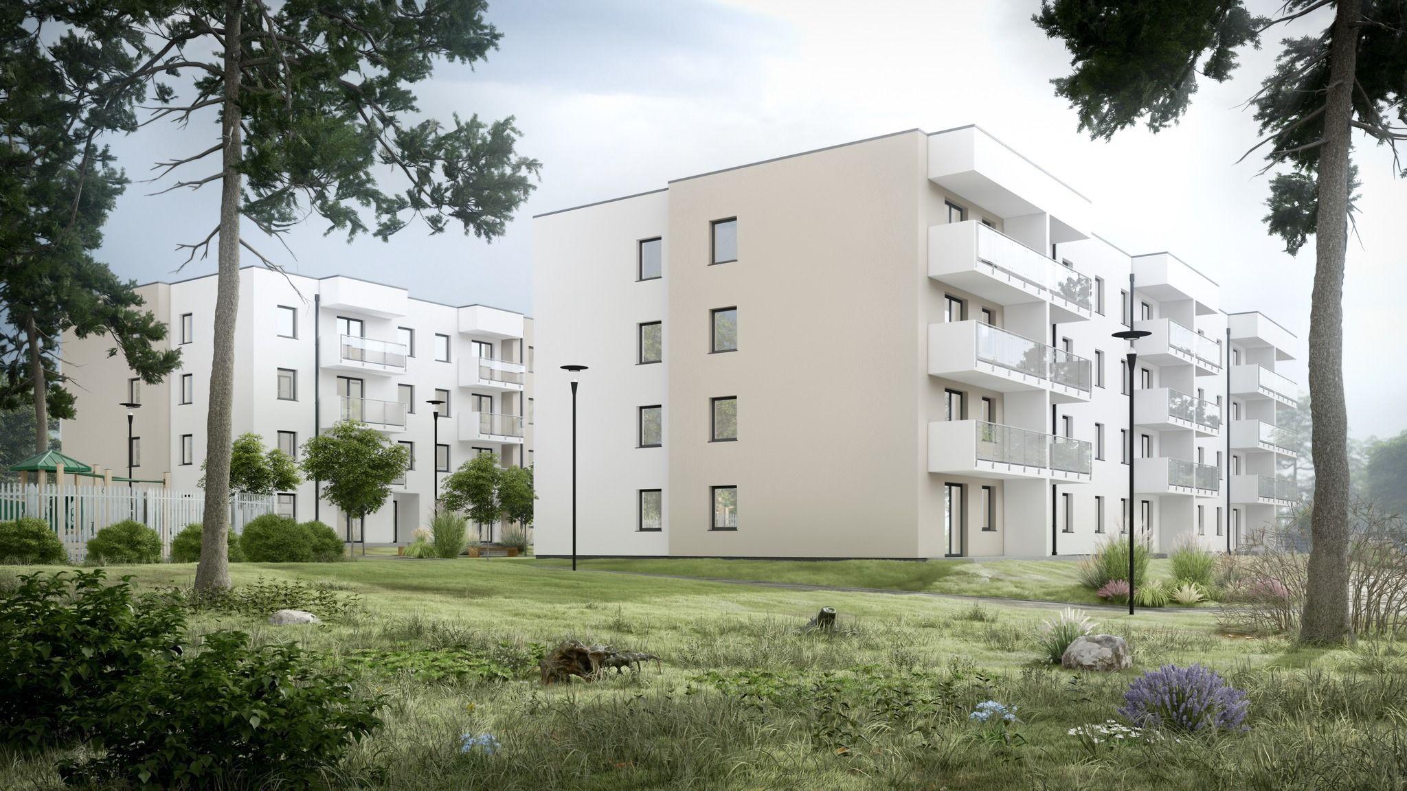 Mieszkania czynszowe budowane w ramach Społecznej Inicjatywy Mieszkaniowej  „KZN – Toruński ” - wizualizacja inwestycji