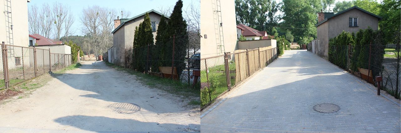 Odcinek drogi łączącej park z ul. Ogrodową